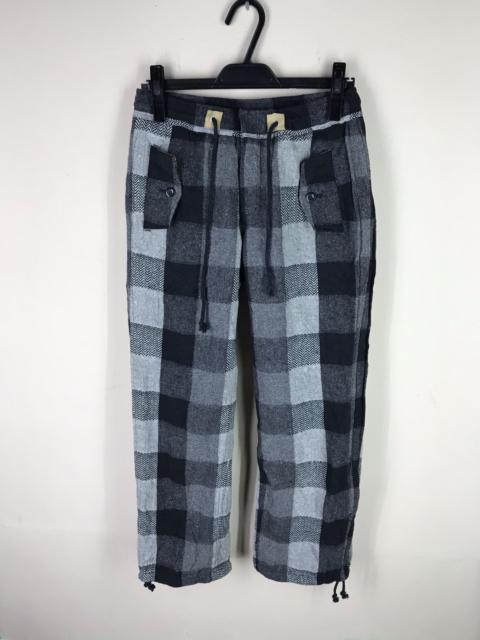 Other Designers Japanese Brand - Checked Rayon Wool Trousers Sweatpant Jogger