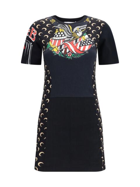 Marine Serre Marine Serre Women Fitted Recycled Jersey Dress
