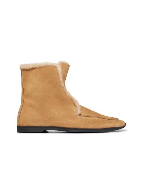 Toteme Women Beige Suede Ankle Boots