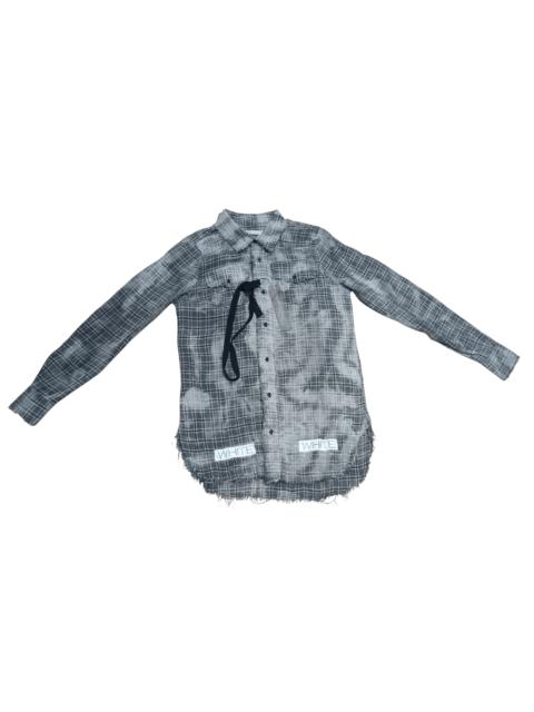 OFF-WHITE C/O VIRGIL ABLOH "BLUE COLLAR" TARTAN FRINGED
