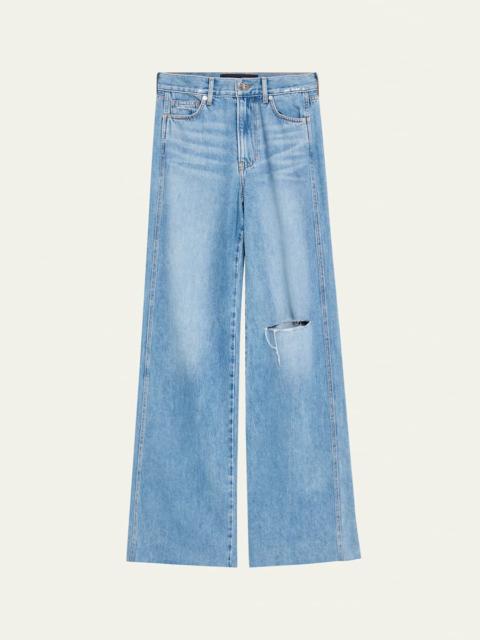 VERONICA BEARD Kasey Mid-Rise Wide-Leg Jeans