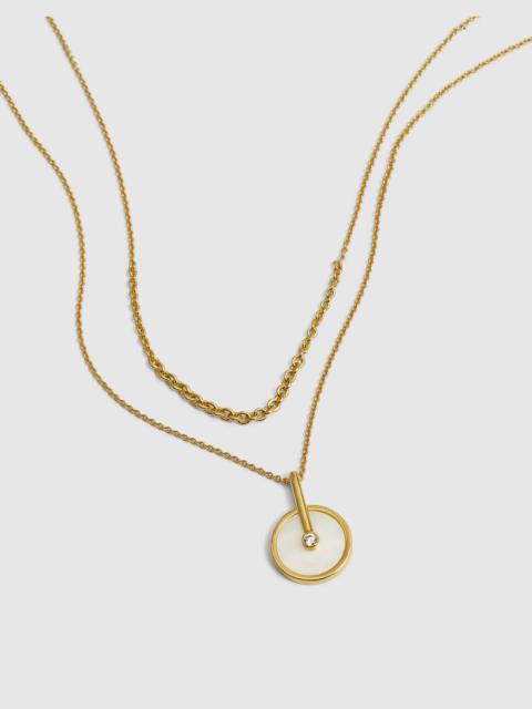 Madewell Two-Pack Stone Inlay Coin Necklace Set