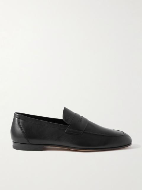 Tod's Leather Penny Loafers Black