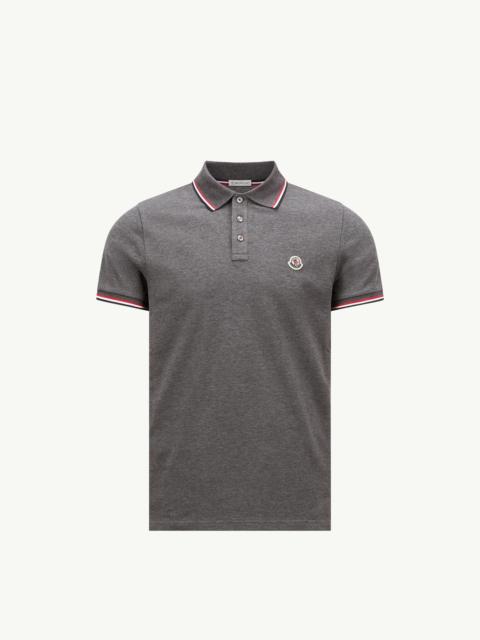 Moncler Tricolor-Trimmed Cotton Piquet Polo Shirt