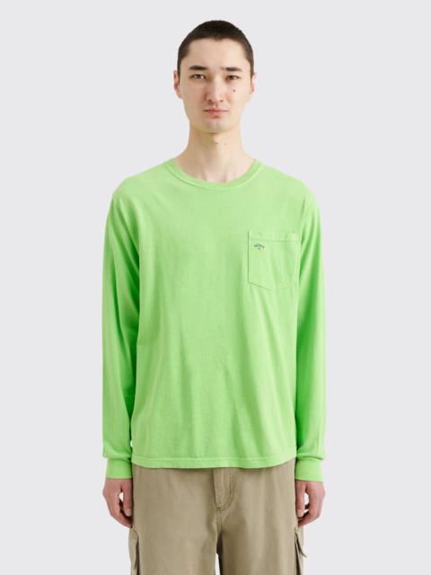 NOAH LONG SLEEVE CORE LOGO POCKET TEE JASMINE GREEN