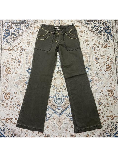 Other Designers If Six Was Nine - 2000s Y2K Max & Co Distressed Accent Flare Jeans