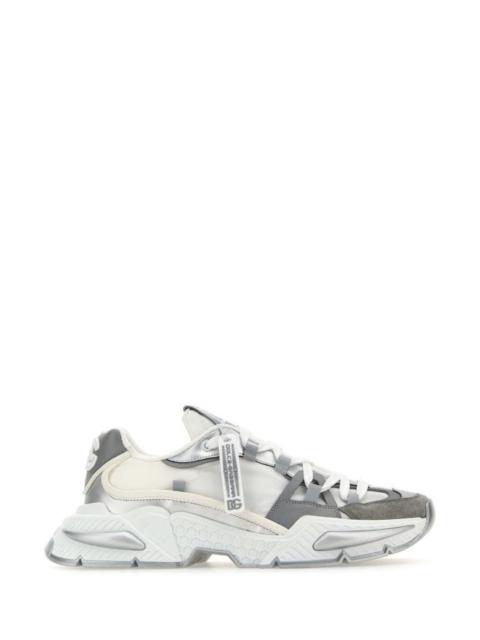 Dolce & Gabbana Man Two-Tone Leather And Nylon Airmaster Sneakers