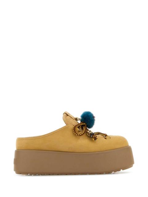 FENDI Fendi Women Beige Nubuck Apres Chic Mules