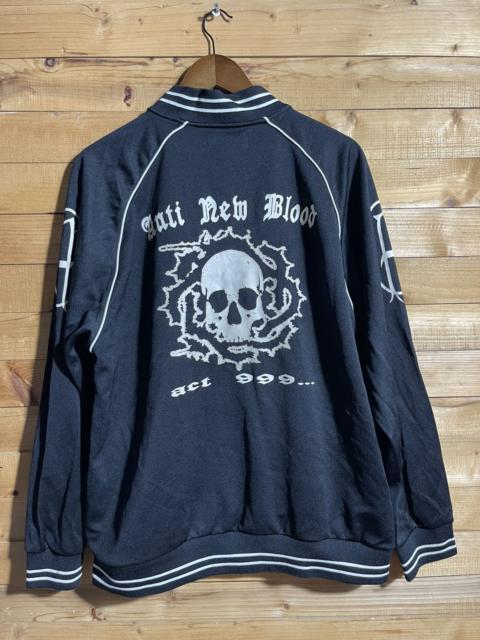 Japanese brand skulls sweater zipper