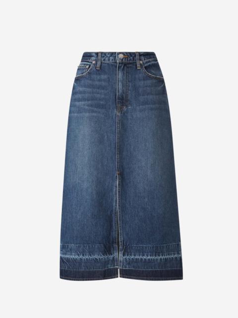 SIMKHAI DENIM MIDI SKIRT