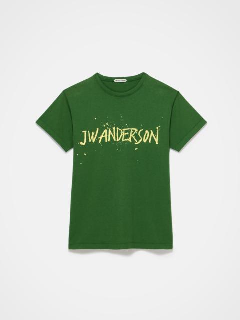 JW Anderson CIRCULAR T-SHIRT IN GREEN