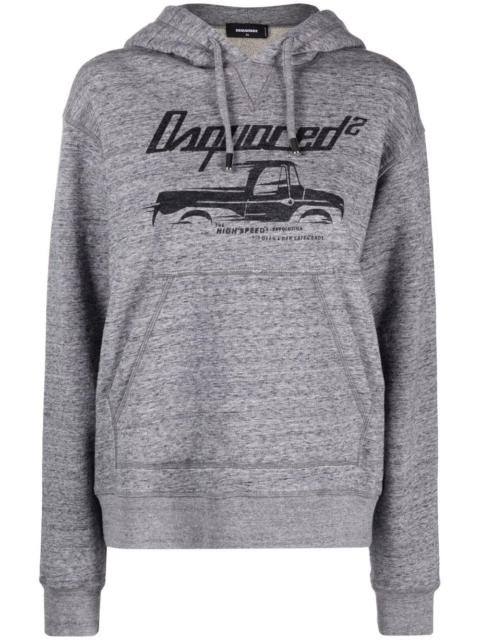 DSQUARED2 truck-print hoodie