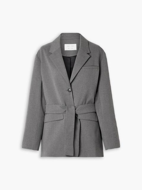 Other Designers Lincoln belted flannel blazer