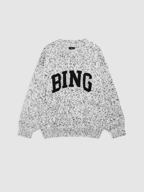 ANINE BING Sydney Crew Sweater Bing - Marled White