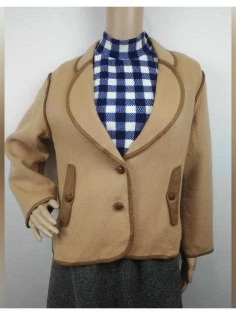 courrèges Courreges Brown Jacket / Coats / Duster Wool Woolen Fleece