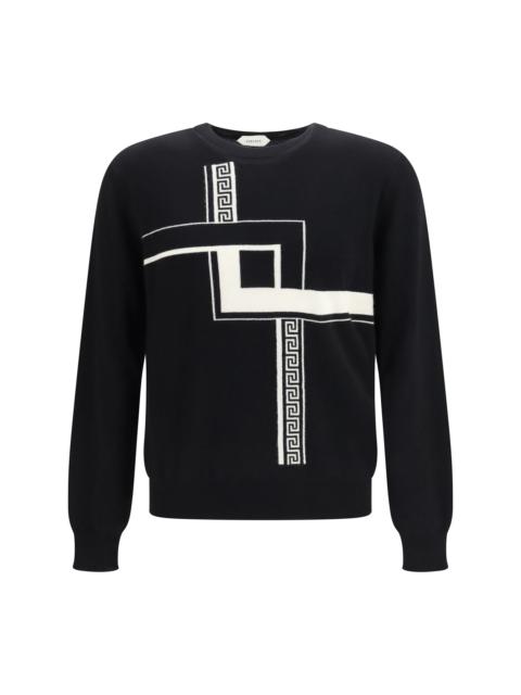 VERSACE Versace Greca Incrocio Sweater Black Men