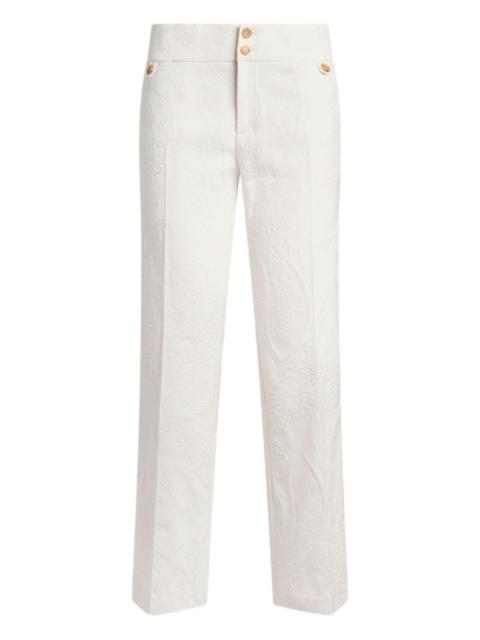 Etro jacquard flared trousers