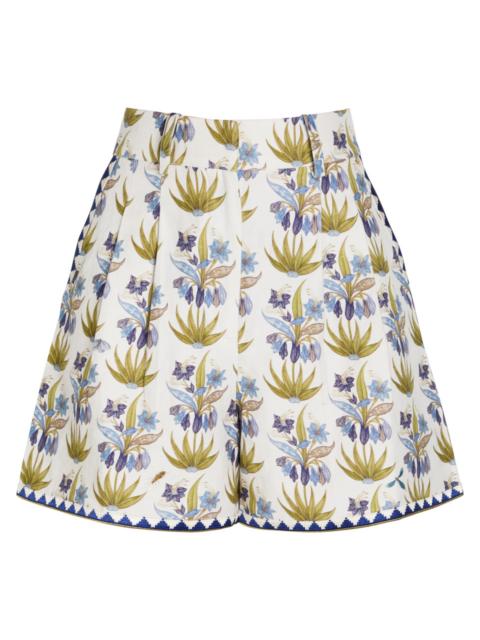 EMPORIO SIRENUSE Emporio Sirenuse Beatrice Floral-print Cotton Shorts