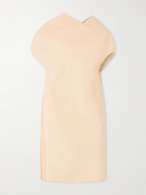 KHAITE Tatia Draped Cotton-poplin Mini Dress