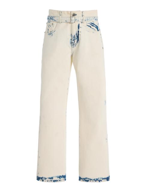 Proenza Schouler Ellsworth Bleached Cropped Boyfriend Jeans white