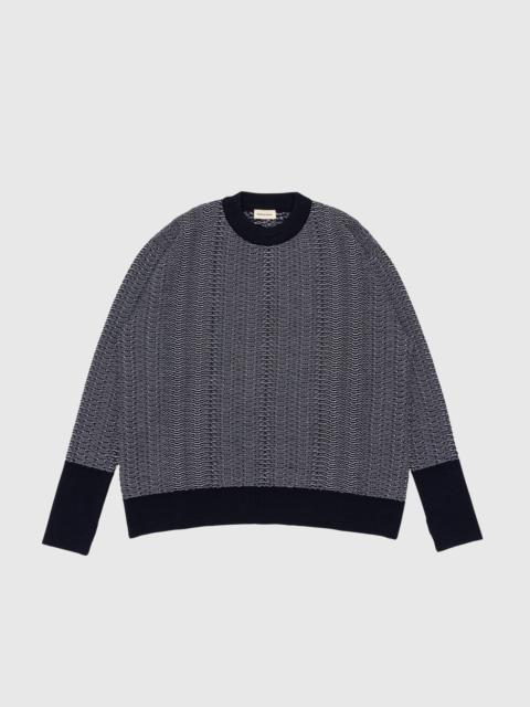 NICHOLAS DALEY WAVE KNITTED CREW NECK