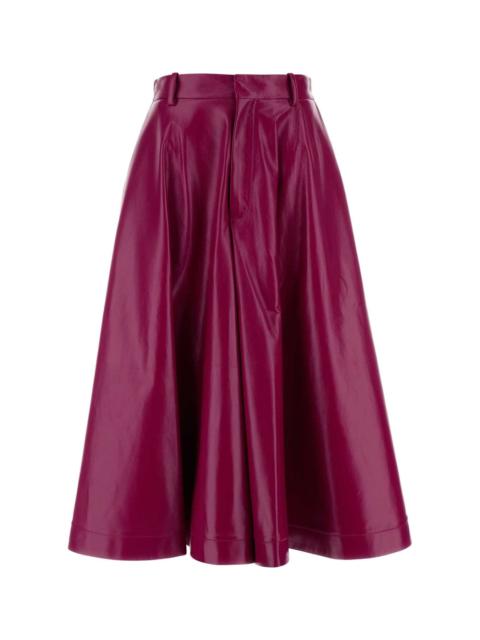 Bottega Veneta Fuchsia Leather Bermuda Shorts