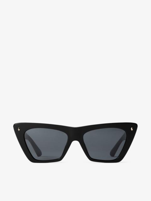 JIMMY CHOO Lou
Black and Grey Acetate Cat-Eye Sunglasses