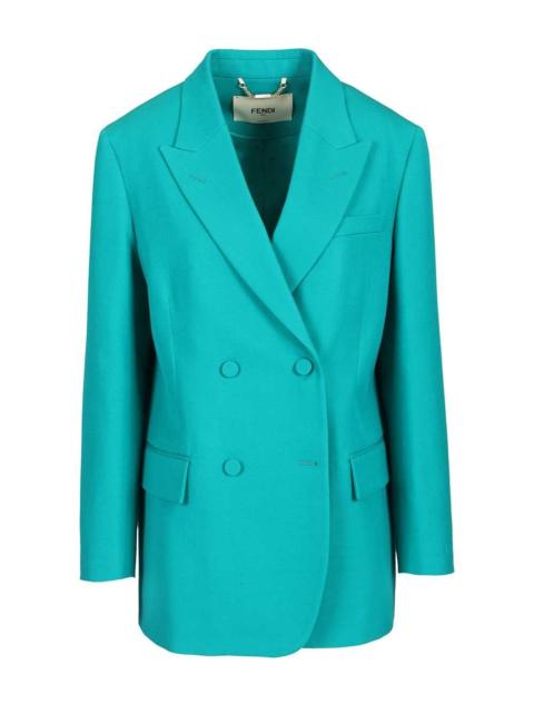 FENDI Fendi Women Grain De Poudre Wool Blazer