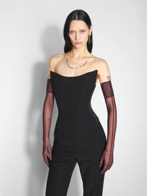 MUGLER black tailored bustier top