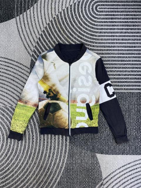Other Designers Vtg Desigual Gilet Reversible Football Graphic Print Jacket