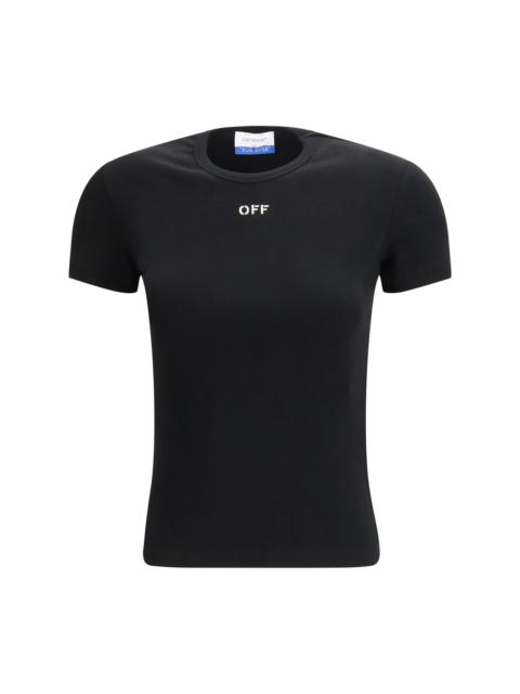 Off-White Off-White Women Off Stamp Rib Basic T-Shirt