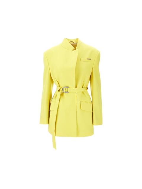 THE ATTICO GABARDINE JACKET WITH BELT