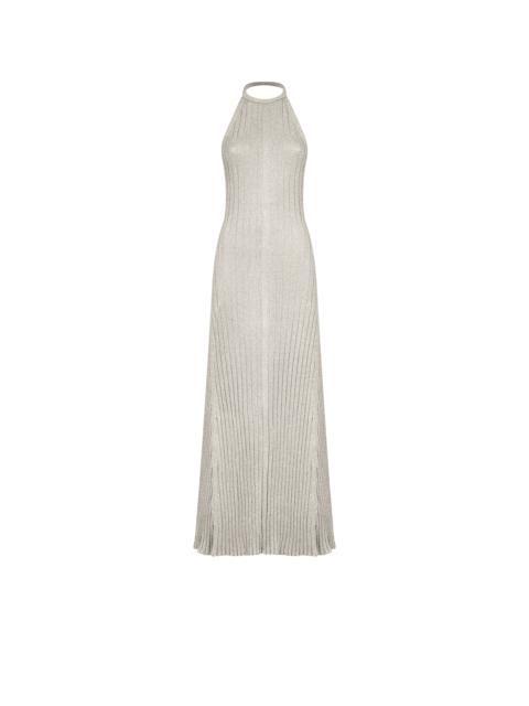 TOM FORD LONG HALTERNECK DRESS WITH OPEN BACK AND TOM FORD METAL PLAQUE