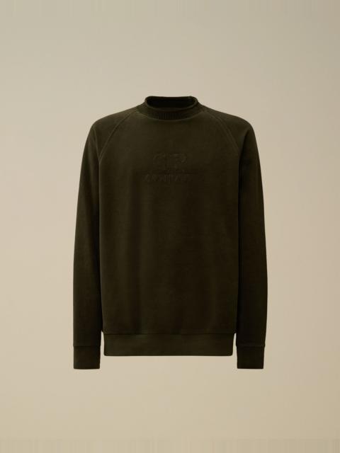 C.P. Company Brushed Emerized Diagonal Fleece Mockneck Sweatshirt