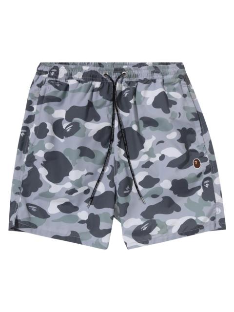 BAPE City Camo Ape Head One Point Beach Shorts 'Grey'