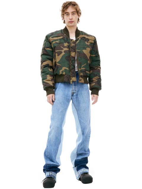 SATOSHI NAKAMOTO CAMO MOTO BOMBER JACKET