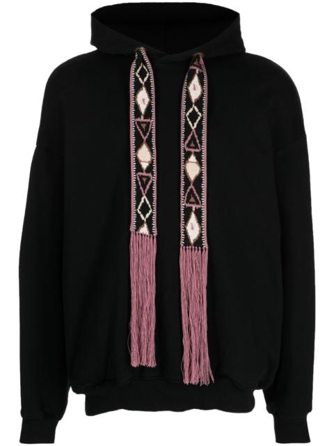 Kapital drawstring cotton hoodie