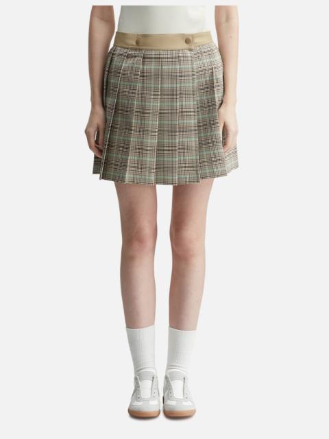 Moncler CHECKED PLEATED MINI SKIRT