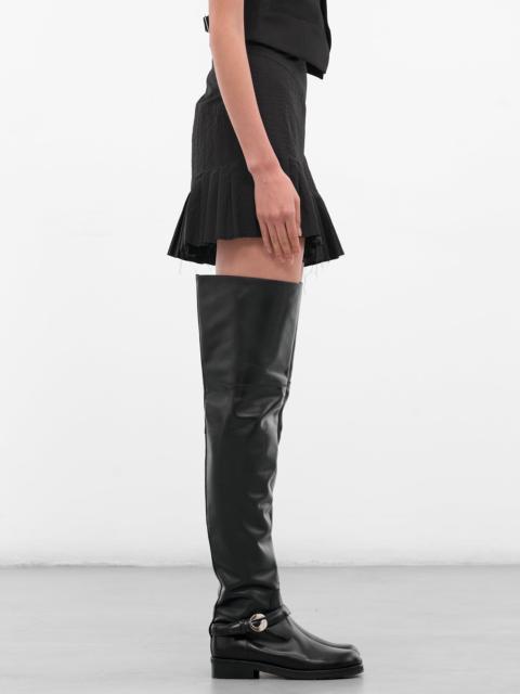 COPERNI Black Leather High Cavalier Boots