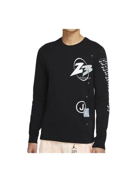 Jordan Air Jordan 23 Air logo Printing Athleisure Casual Sports Long Sleeves 'Black' CT3662-010