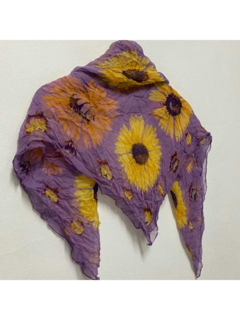 Other Designers Vintage Silk Scarves Sunflower 31x31