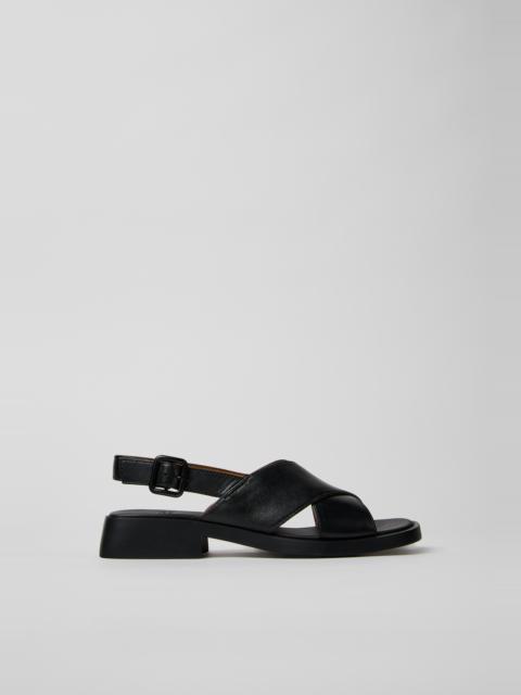 CAMPERLAB Black Leather Sandals for Women.