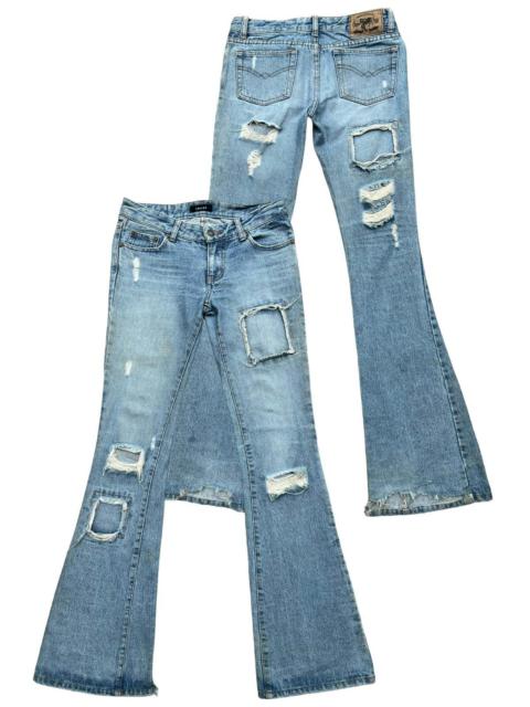 Other Designers Japanese Brand - Japanese Distressed Patchwork Lowrise Denim Jeans 29x34