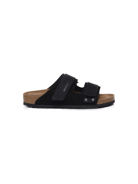 Uji Sandals In Black Oiled Leather