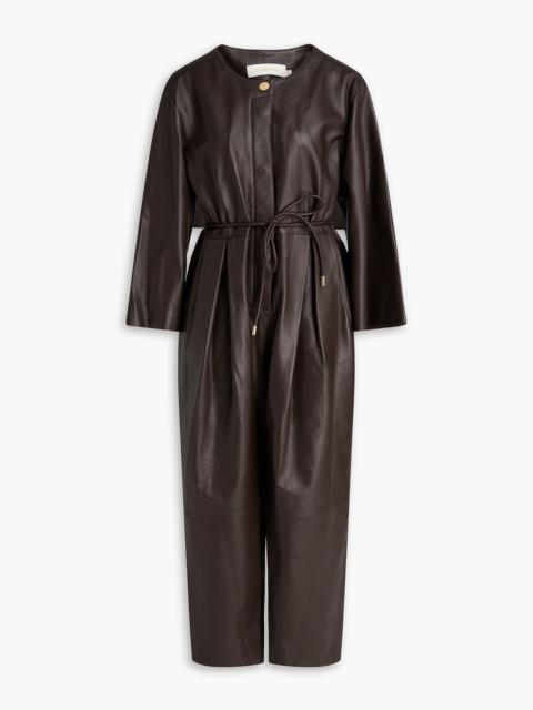 Zimmermann Pleated leather jumpsuit
