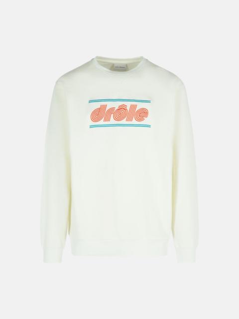 Drôle de Monsieur 'TENNIS' WHITE COTTON SWEATSHIRT