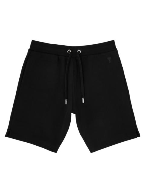 Ami Paris Logo-embroidered Cotton Shorts