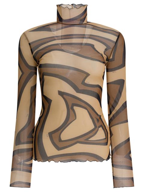 PUCCI Pucci Women Labirinto Print Tulle T-Shirt