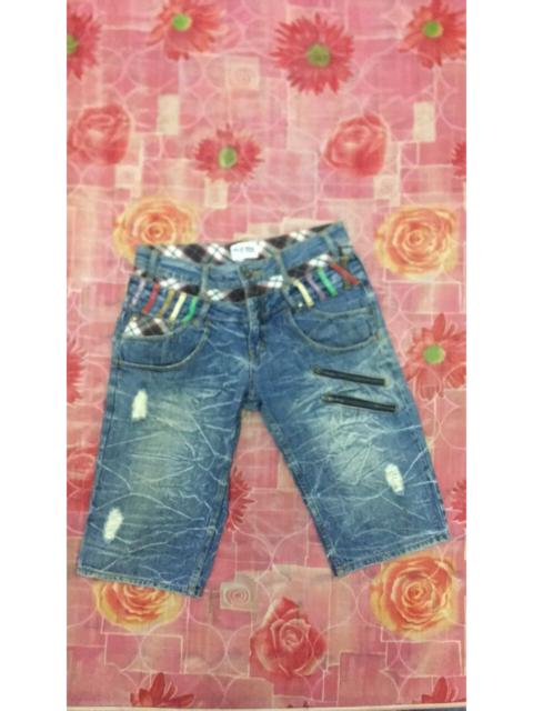Hysteric Glamour Nylaus Double Waist Jeans Denim Shorts Distressed