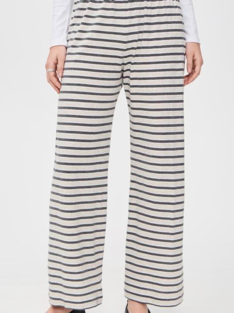 DONNI. The Stripe Jersey Bow Simple Pants